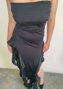 Sexy Dress Boob Tube  Long Strapless Slim Fit