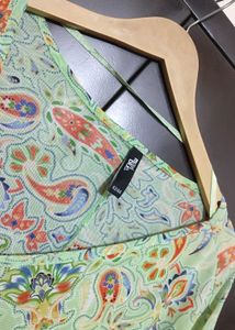 Fluorecent Green 🟢 Printed Top For 50 Bust