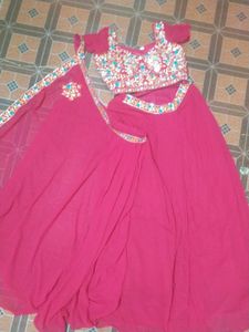 Pink Bollywood Dhoti Lehenga Sari With Jacket ✨
