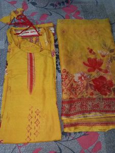 Beautiful Yellow Suit With Duppatta