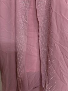 Dusty Rose Embellished Chiffon Topper