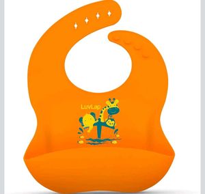 LuvLap Silicone Baby Bib