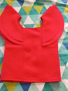 Designer Red Party Wear Top