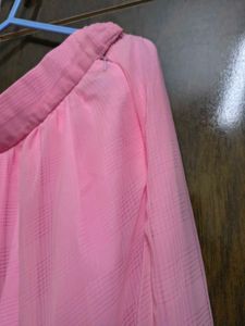 3 Tiered Pink soft chiffon Skirt
