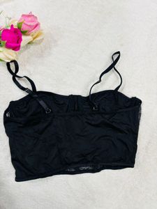 Black Sequin Corset Top