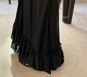 Elegant Black Saree with readymade blouse