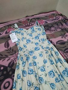 Printed A Line Dress