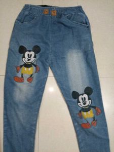 Cute Mickey Mouse Jeans