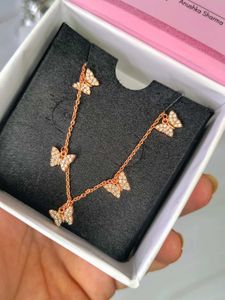 Anushka Sharma Rose Gold Giva Butterfly Necklace