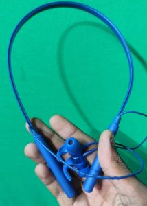 Blue Wireless Neckband Headphones