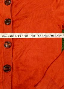 Imported Chic Orange Cardigan