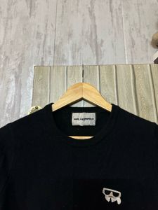 Karl Lagerfeld Black Wool Sweater