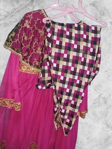 Frock Set With Tulip Salwar