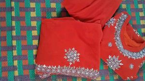Orange Kurta Set With Heavy Dupatta