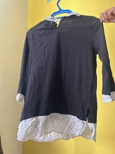 Collared Black &amp; White Tee