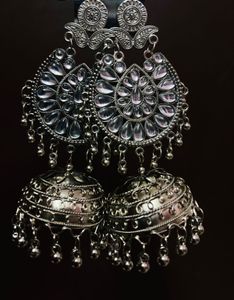 Silver Jhumka Earrings