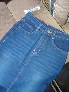 Denim Straight Skirt