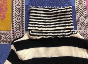 Striped Turtleneck Sweater