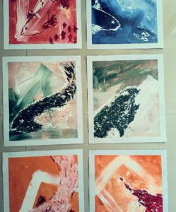 Handmade Abstract Fish 🐟 Paintings