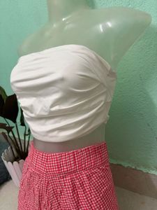 White Bandeau Top 🦢🤍