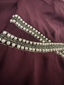 Kazo Embellished V-neck Gown Dress (XL)