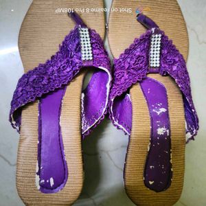 Purple Wedge Heels
