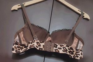 Brown Printed Padded Bra For 34 Bust