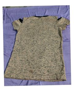 Heathered T-shirt with Dark Trim