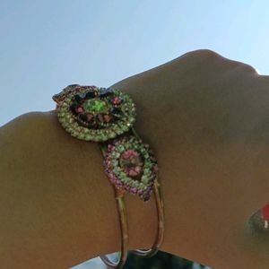 Elegant Gemstone Bangle Bracelet