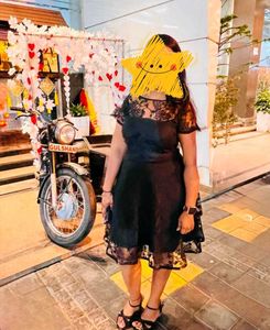 Black net one piece dress🖤....