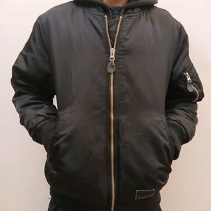 Classic Black Bomber Jacket