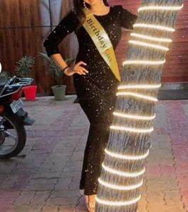 Black Sequin Mermaid Gown