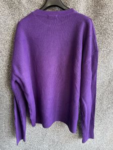 Purple Knit Pullover Sweater