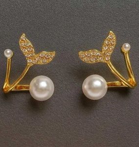 Elegant Pearl &amp; Leaf Design Earrings | Stylish