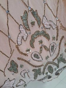 Peach Dress with Embellishments