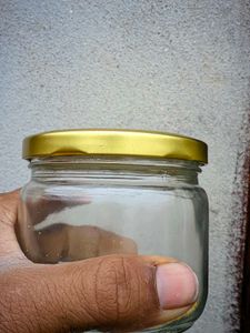 Glass Jar Like New One Time Use Only .