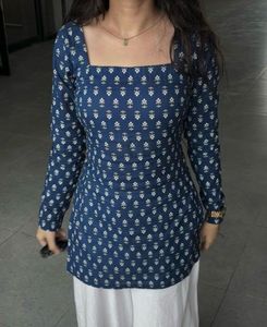 Elegant Blue Printed Kurta