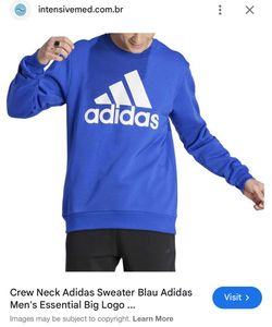 Adidas Blue Crew Neck Sweatshirt