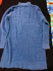 Blue Fuzzy Knit Top