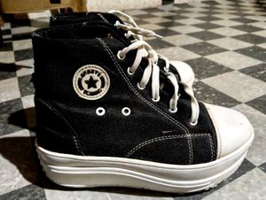 Black High-Top Sneakers