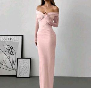 Elegant Pink Maxi Dress