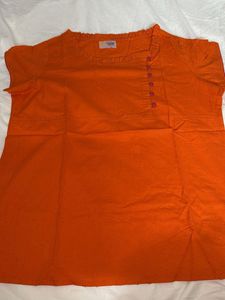 Classy Mother Earth Orange Tunic Top