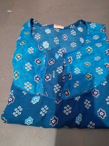 Cute Blue Printed Night Suit