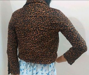 Leopard Print Crop Jacket