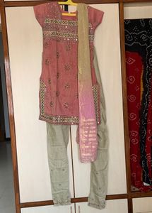 Partywear Readymade Chudidar Suit 3 Pcs Set