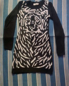 Tiger Print Sweater Dress
