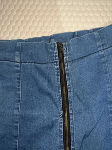 Denim Pencil Lined Mini Skirt