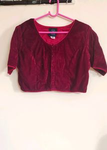 Velvet Red Blouse