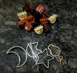 Combo pack of Hair clips and Hairclaw