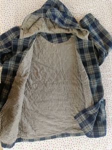 Plaid Duffle Coat with Hood